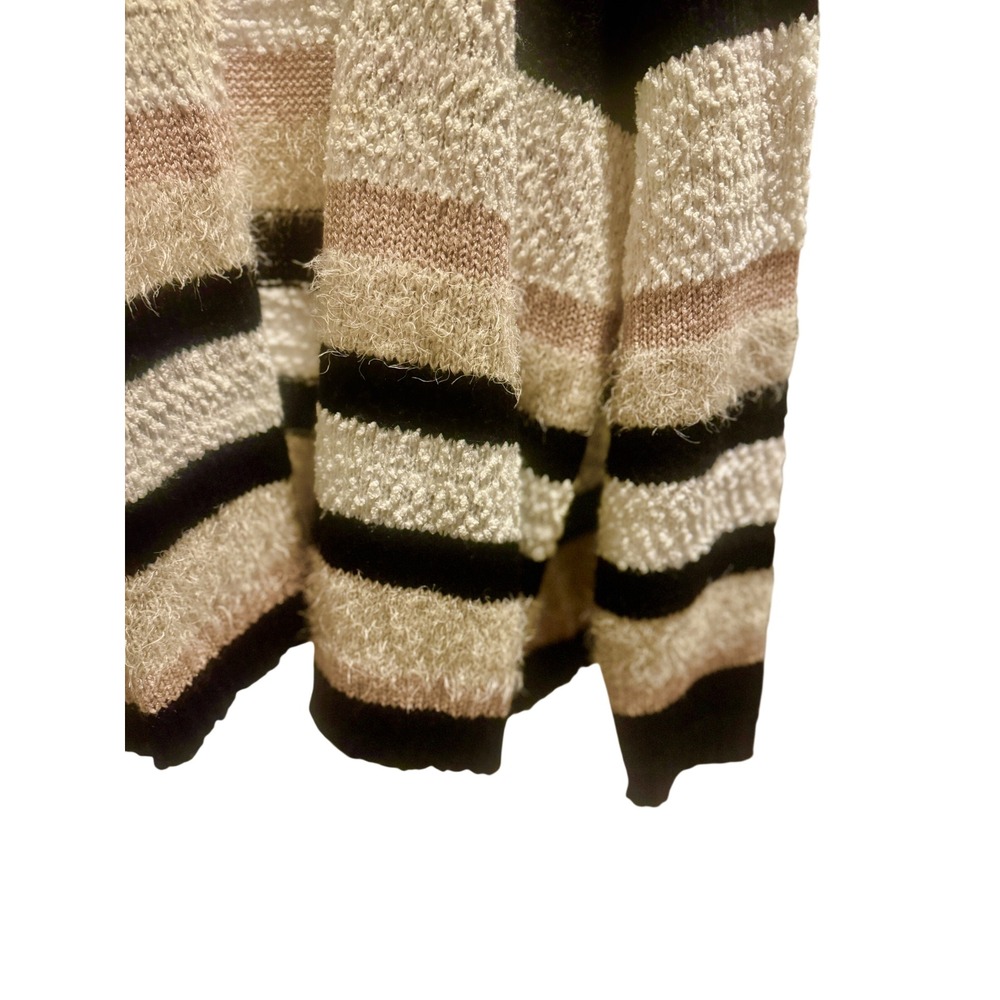 Lane Bryant Cardigan Sweater Women‎ Plus Size 22 24 Black Stripe Cozy Knit Open
